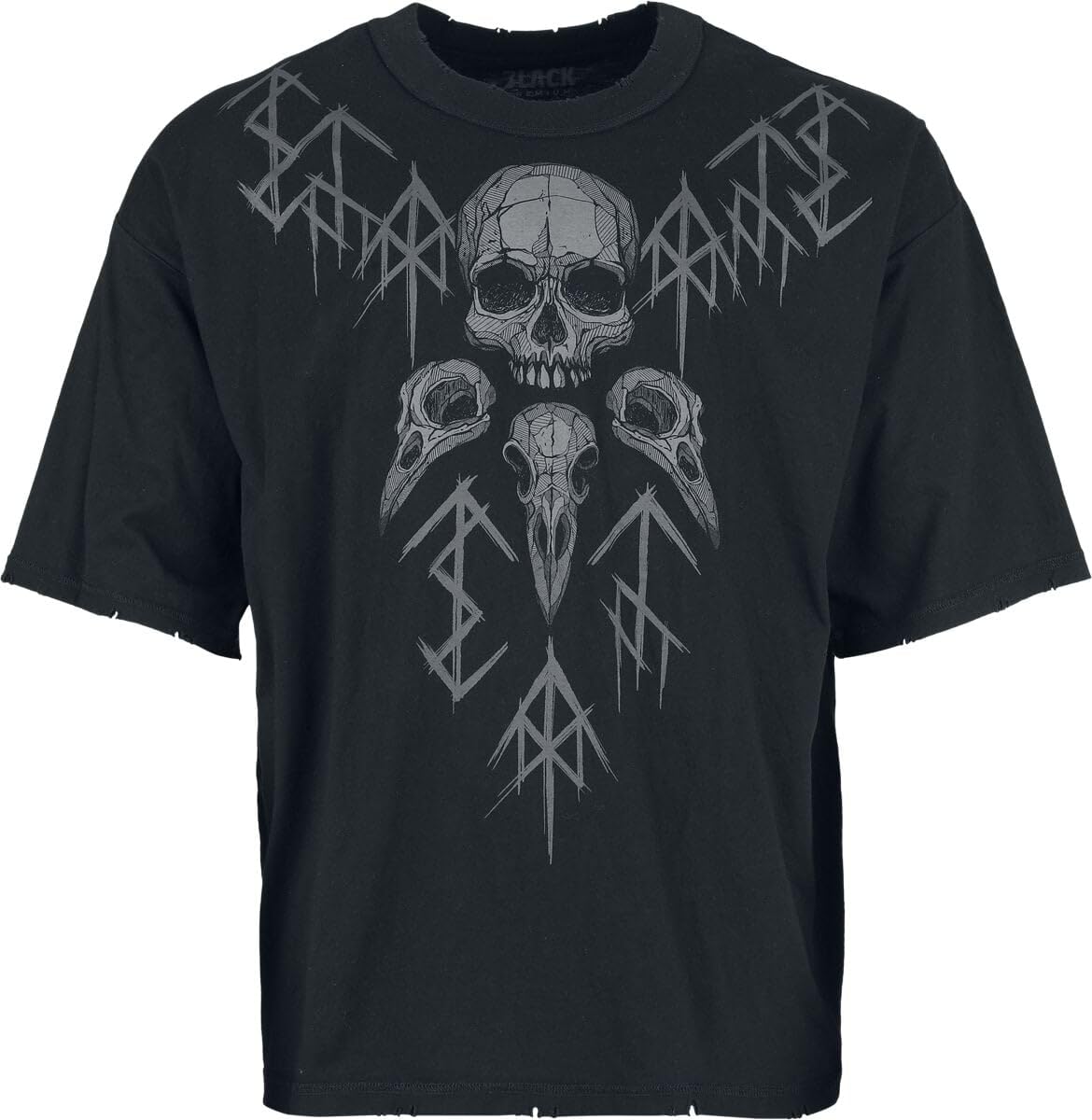 black-premium-beaks-claws-skulls-t-shirt-schwarz-l-oversize image 1