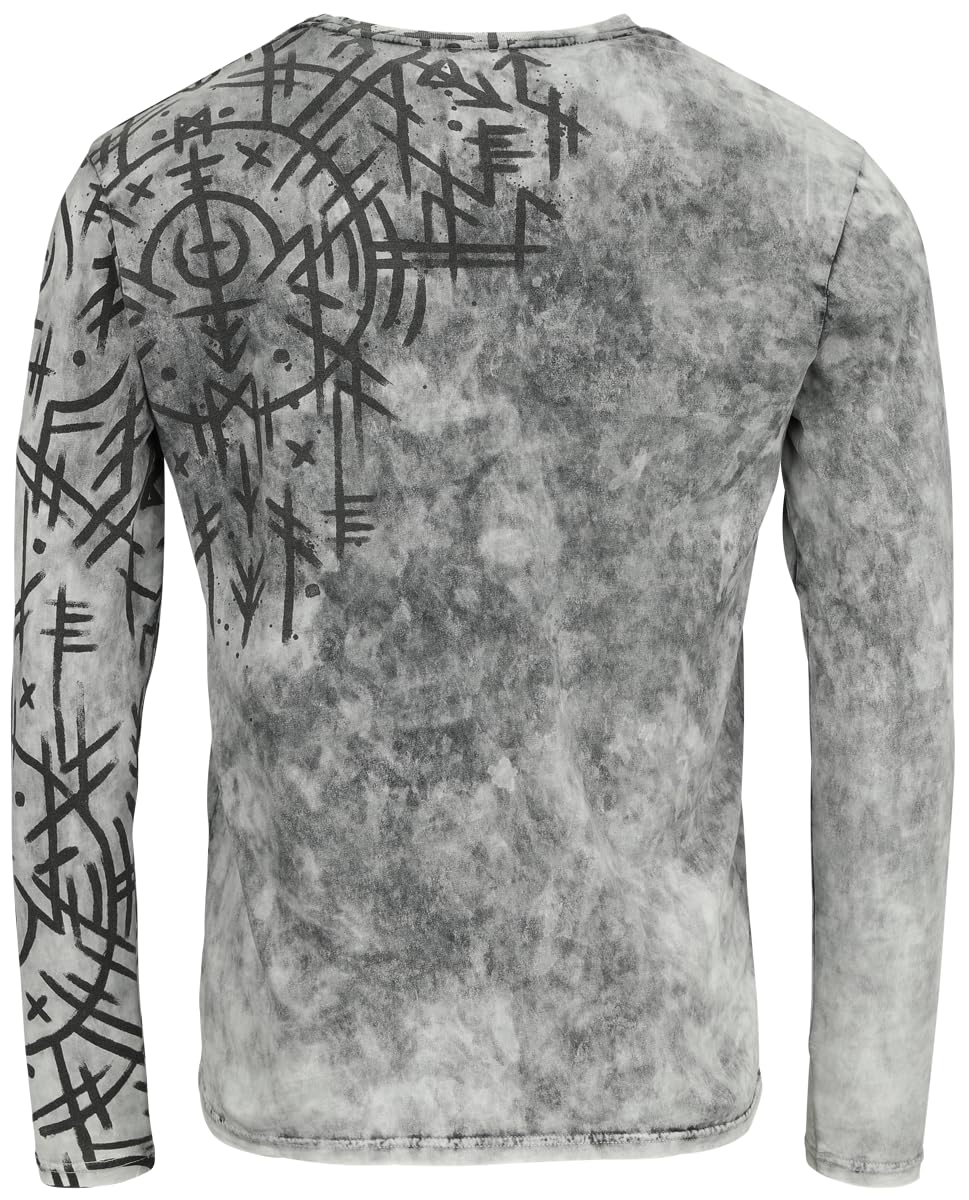 black-premium-by-emp-herren-langarmshirt-grau-runen-gr-m image 3
