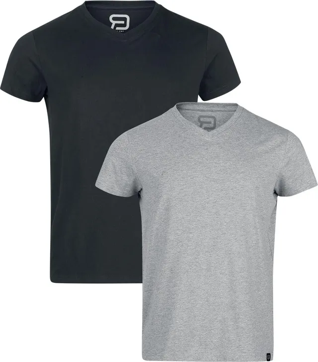 red-by-emp-herren-basic-t-shirt-schwarz-grau image 1