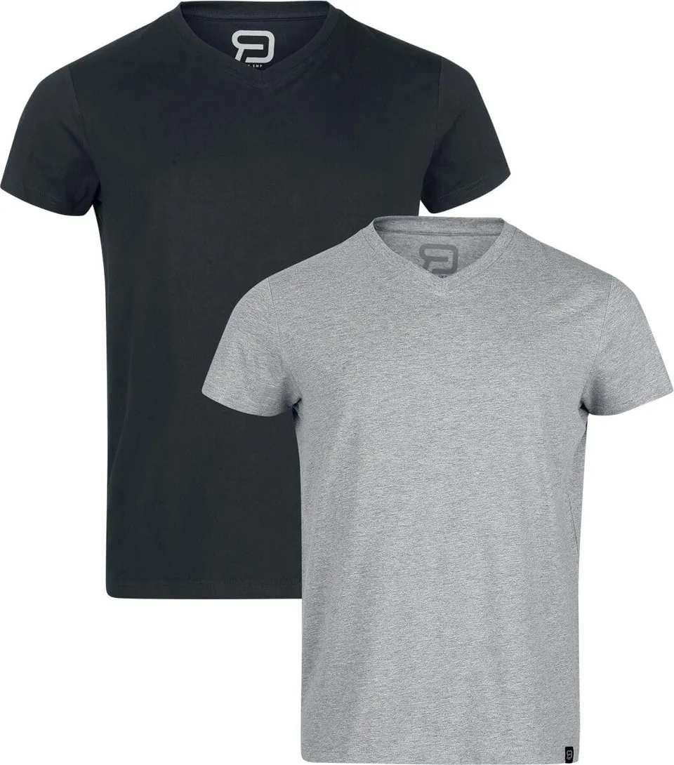 red-by-emp-herren-basic-t-shirt-schwarz-grau image 1