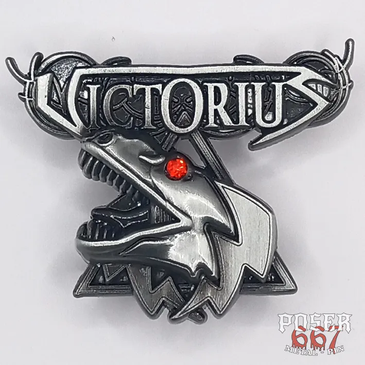 victorius-t-rex-3d-pin-metall-antiksilber-rotes-auge image 1