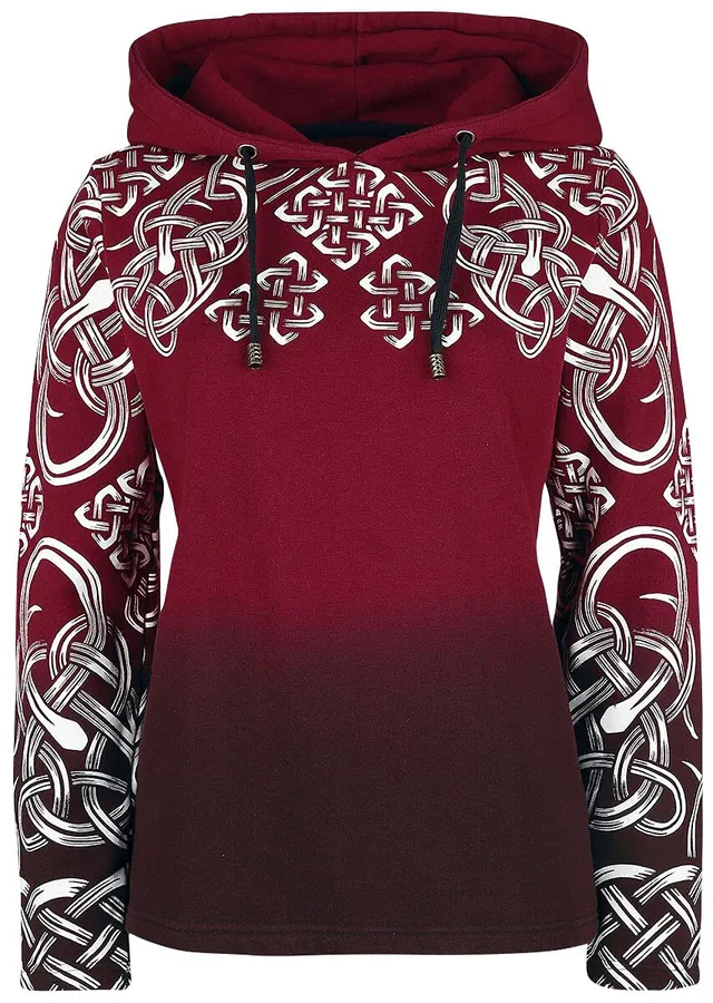 black-premium-kapuzenpullover-damen-rot-keltisch-m image 1