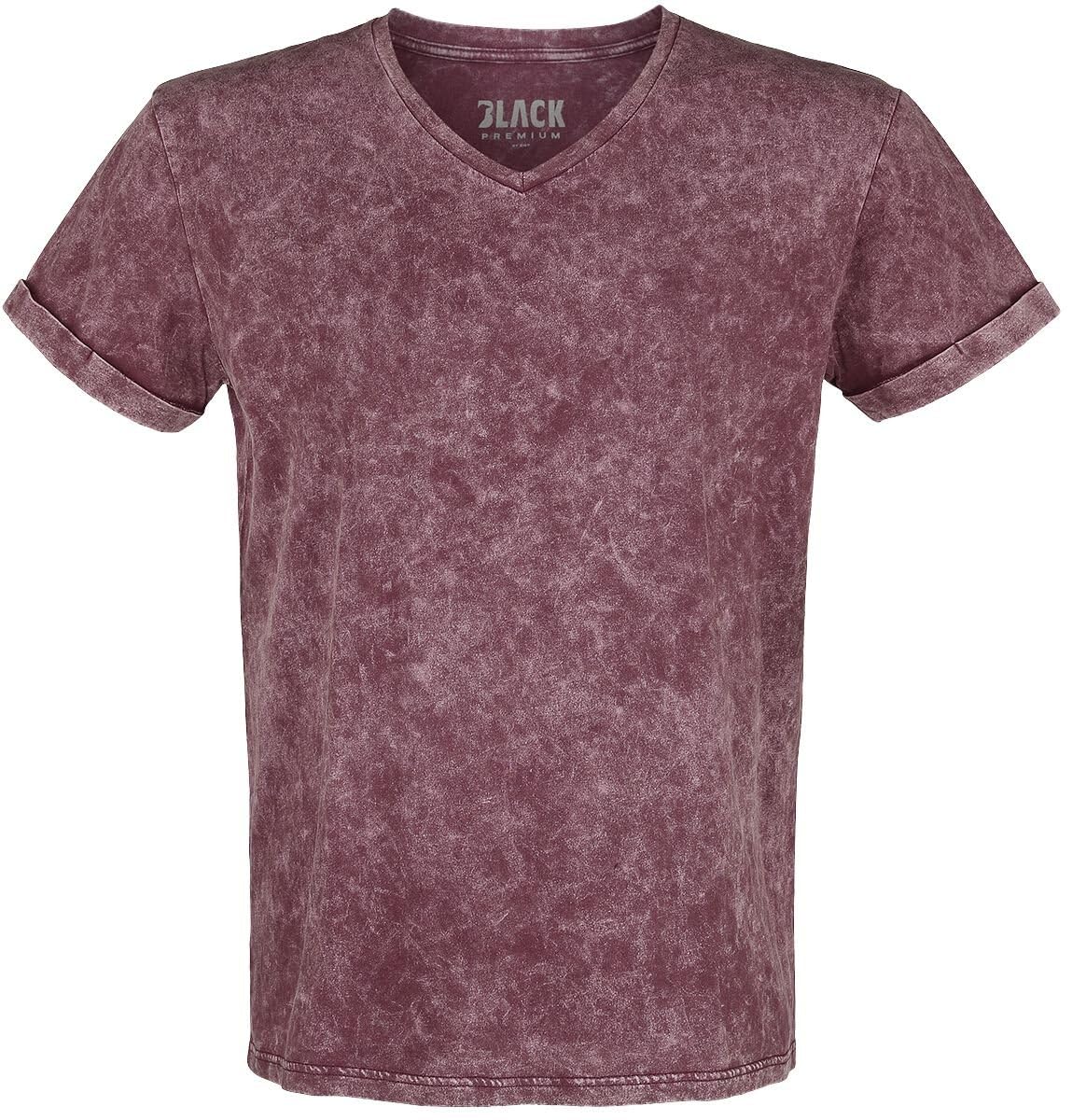 black-premium-by-emp-t-shirt-rot-herren-xxl-mit-waschung image 1