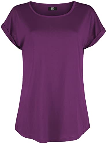 red-by-emp-basic-t-shirt-damen-lila-casual-shirt image 6