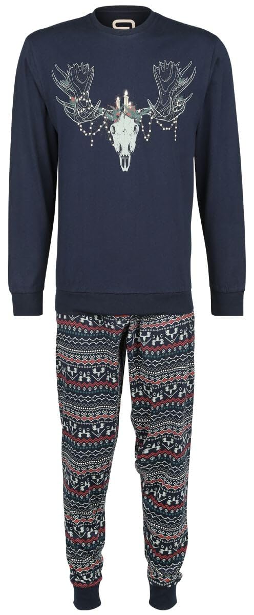 red-by-emp-weihnachts-pyjama-longsleeve-herren-dunkelblau image 1