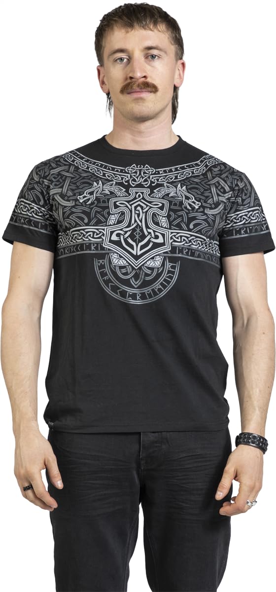 black-premium-by-emp-herren-t-shirt-schwarz-symbol-gr-e-l image 1