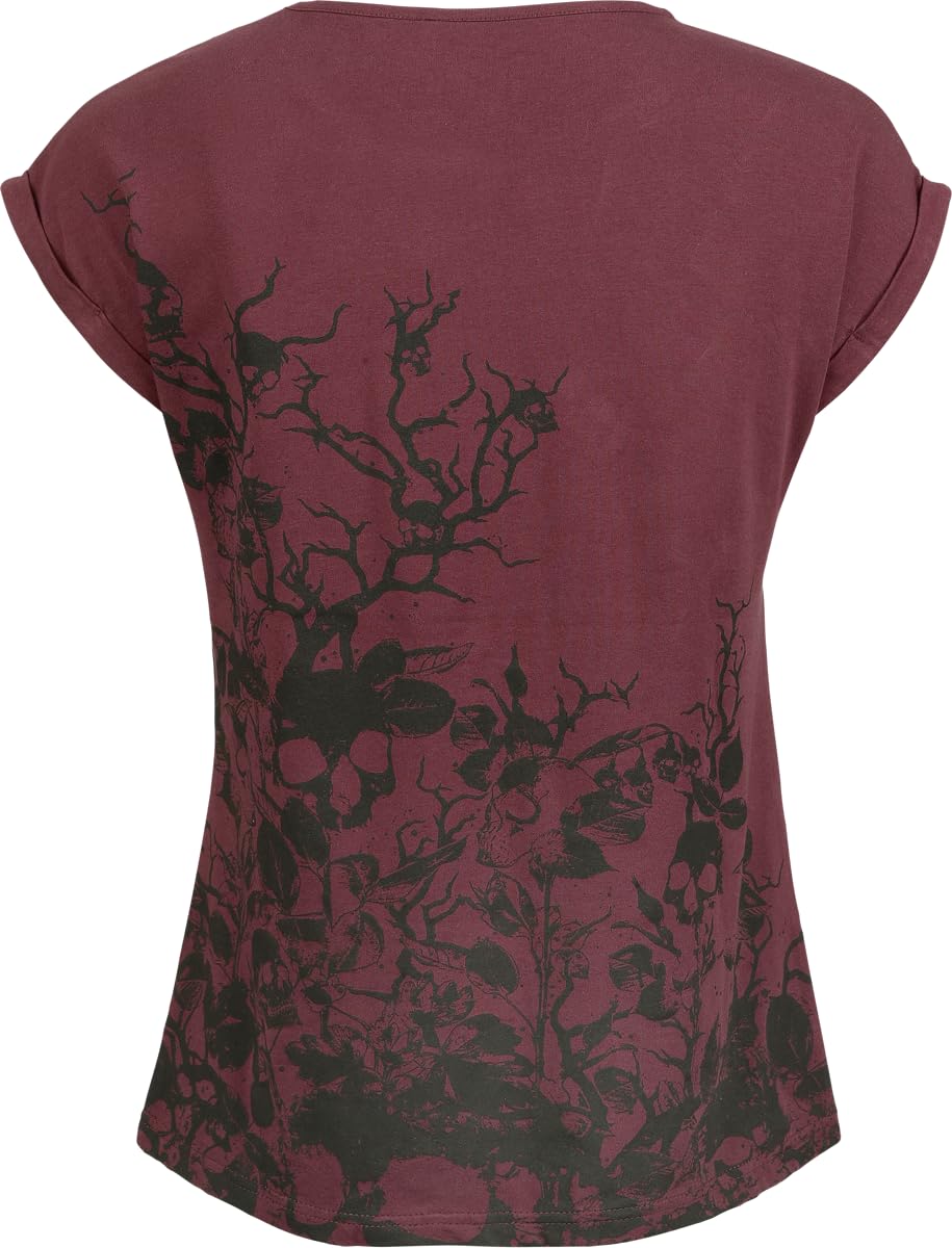black-premium-by-emp-bordeaux-t-shirt-front-backprint-damen image 3