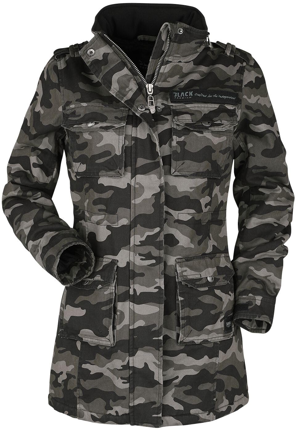 black-premium-by-emp-winterjacke-damen-camouflage-teddyfutter image 1