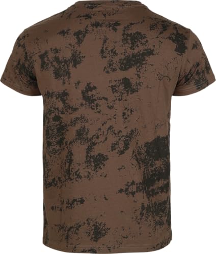 black-premium-by-emp-t-shirt-herren-braun-allover-print image 8