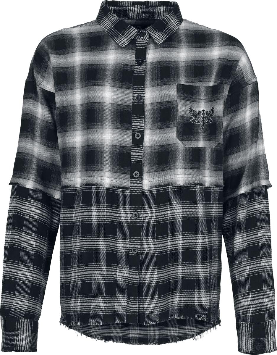 black-premium-by-emp-pagan-roots-flanellhemd-damen-schwarz-gr-m image 1