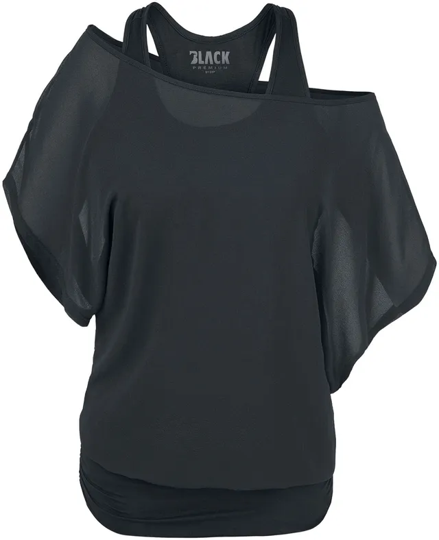black-premium-by-emp-t-shirt-fledermaus-rmel-damen-schwarz image 1