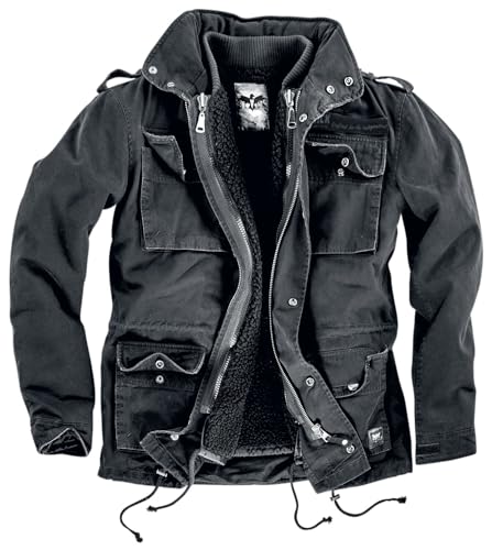 black-premium-by-emp-winterjacke-schwarz-herren-baumwolle image 8