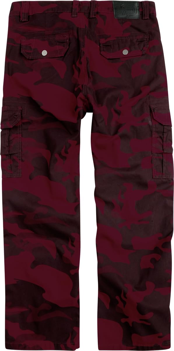 red-by-emp-cargohose-herren-straight-fit-rot-mit-seitentaschen-gr-l image 2