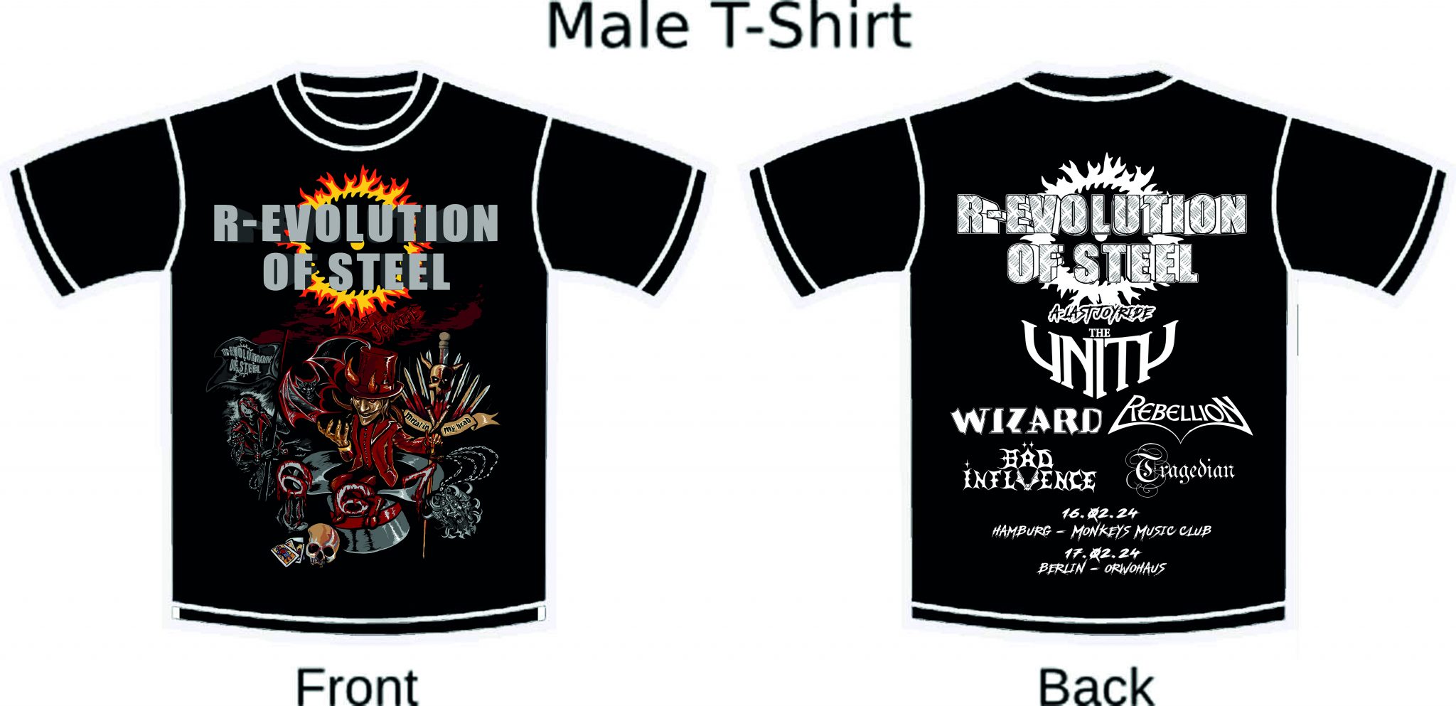 r-evolution-of-steel-shirt-feb-2024-schwarz-siebdruck image 3