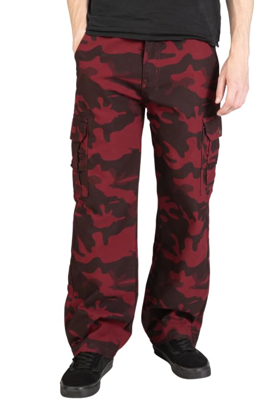 red-by-emp-cargohose-herren-straight-fit-rot-mit-seitentaschen-gr-l image 5