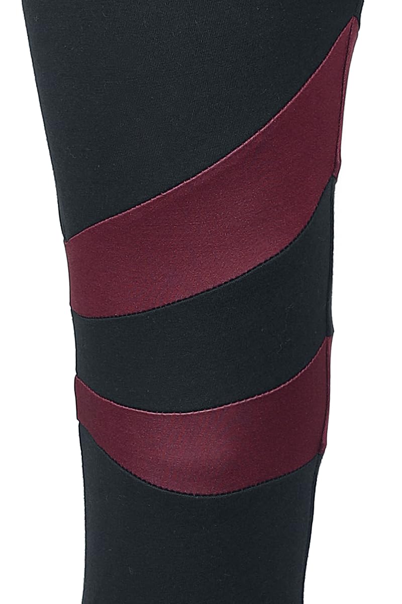 black-premium-leggings-schwarz-rot-damen-gr-e-l image 2