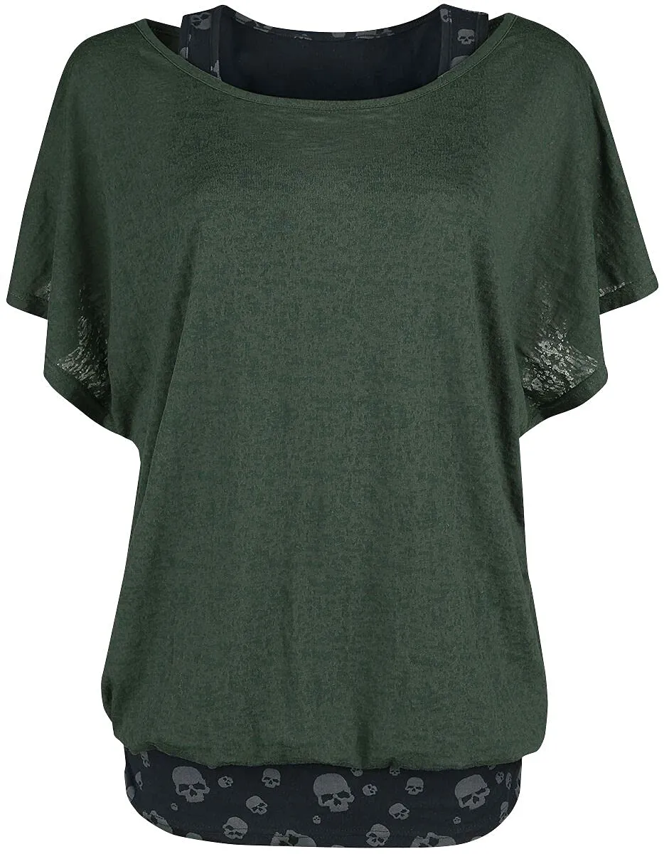 black-premium-by-emp-t-shirt-double-layer-totenkopf-schwarz-gr-n image 1