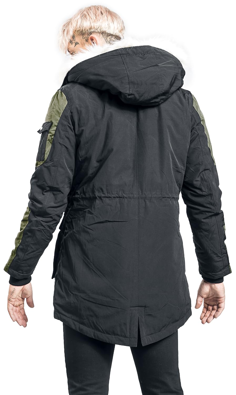 black-premium-by-emp-schwarz-gr-ne-winterjacke-kunstfell-herren image 6