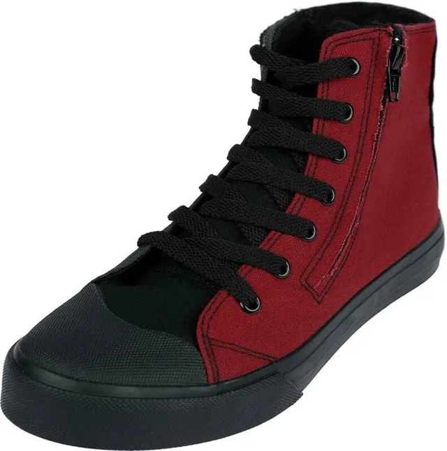 red-by-emp-high-sneaker-unisex-schwarz-rot-rei-verschluss image 1