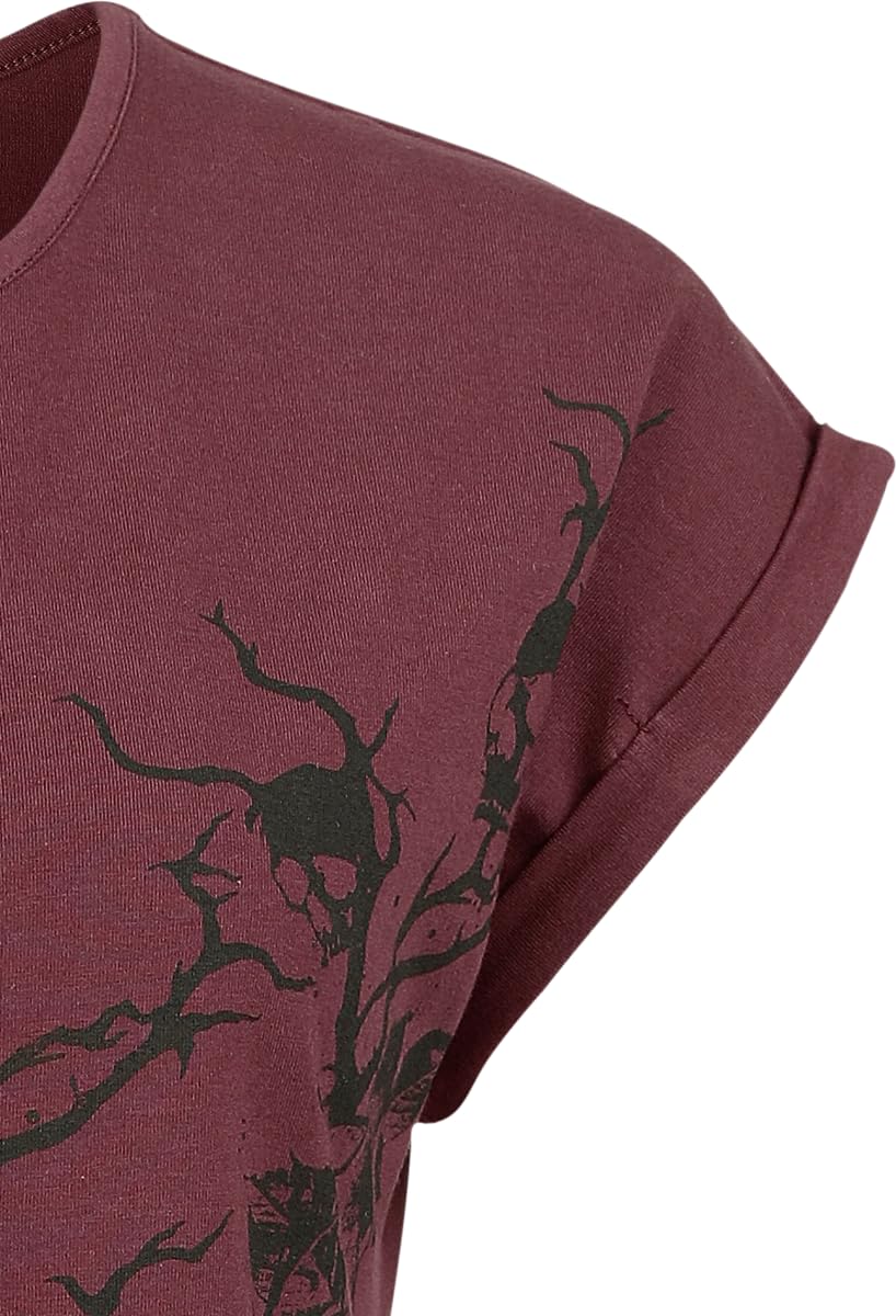 black-premium-by-emp-bordeaux-t-shirt-front-backprint-damen image 4