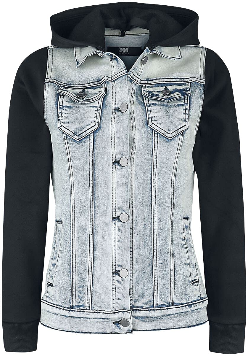 black-premium-by-emp-blau-schwarze-jeansjacke-sweat-rmel-4xl image 1