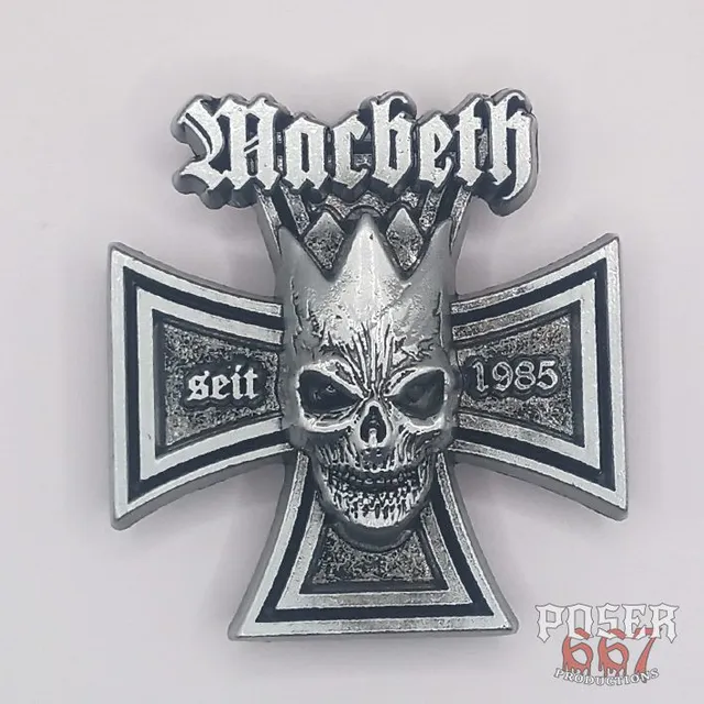 macbeth-kreuz-3d-pin-anstecker-metall-antik-silber-5-cm image 1