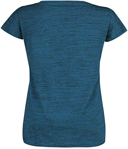 black-premium-by-emp-damen-t-shirt-blau-melange-gr-e-m image 7