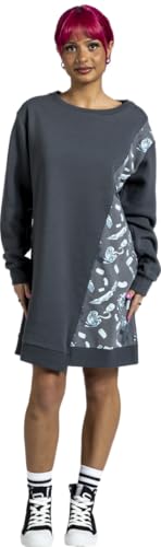 red-by-emp-sweatshirt-kleid-damen-grau-asymmetrischer-saum image 7