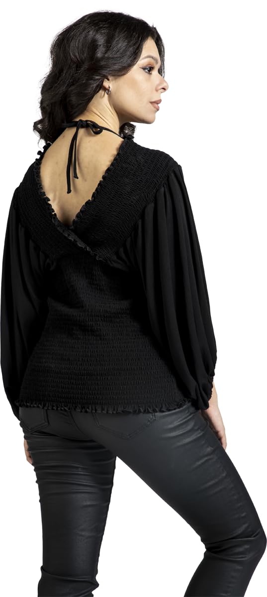 black-premium-by-emp-damen-langarmshirt-schwarz-mit-elastischem-bund image 5