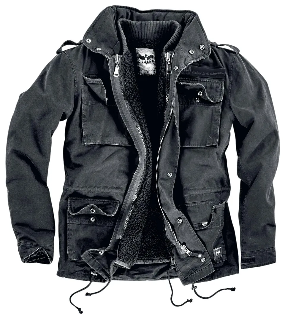 black-premium-by-emp-winterjacke-schwarz-herren-baumwolle image 1