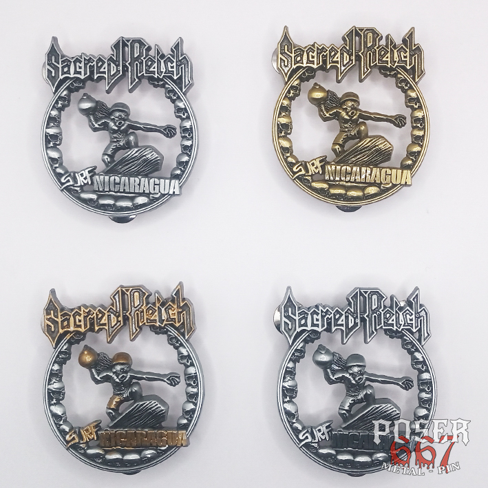 sacred-reich-surf-nicaragua-3d-pin-5-cm-antik-silber image 2
