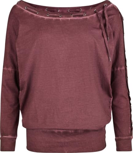 red-by-emp-langarmshirt-bordeaux-meliert-schn-rung-l image 7