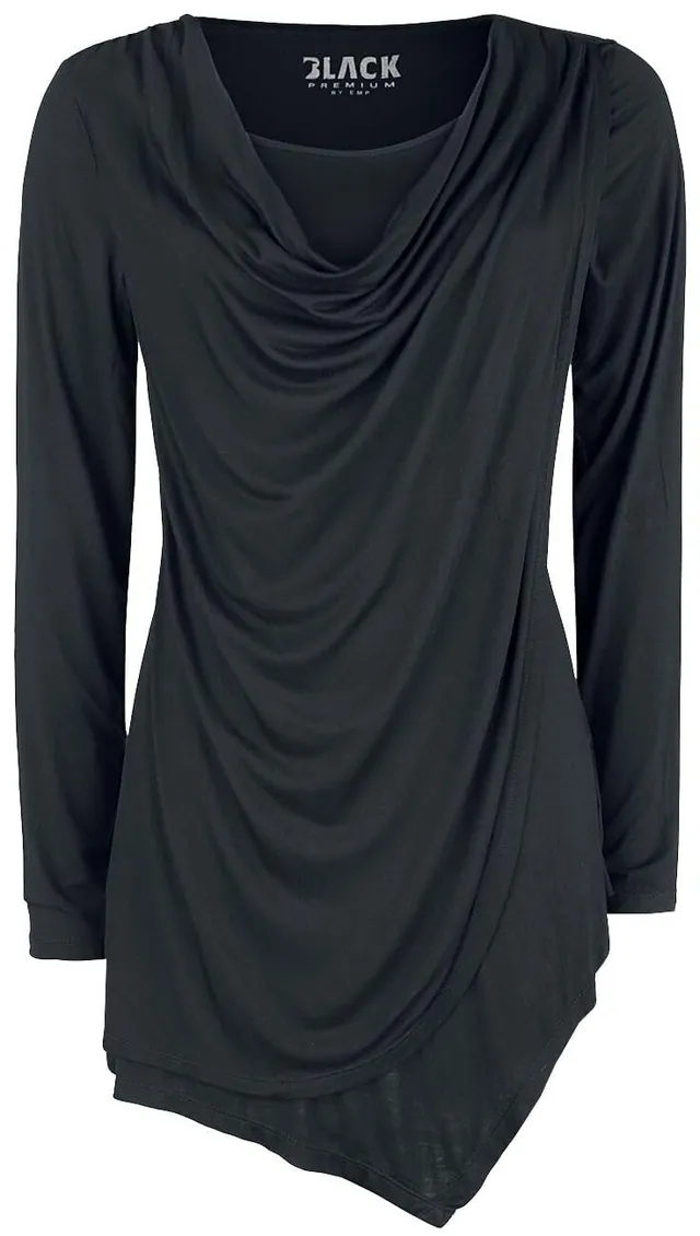 black-premium-by-emp-langarmshirt-schwarz-m-wasserfall image 1