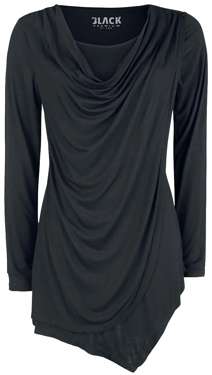 black-premium-by-emp-langarmshirt-schwarz-m-wasserfall image 1