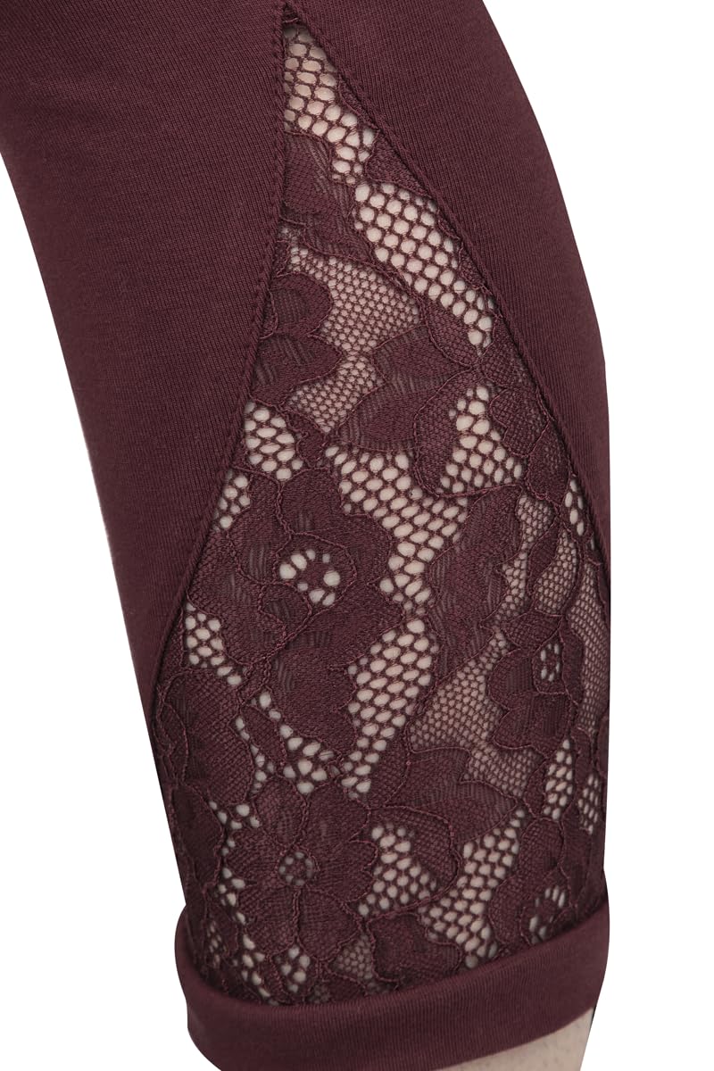 red-by-emp-leggings-mit-spitze-damen-rot-gr-m image 1
