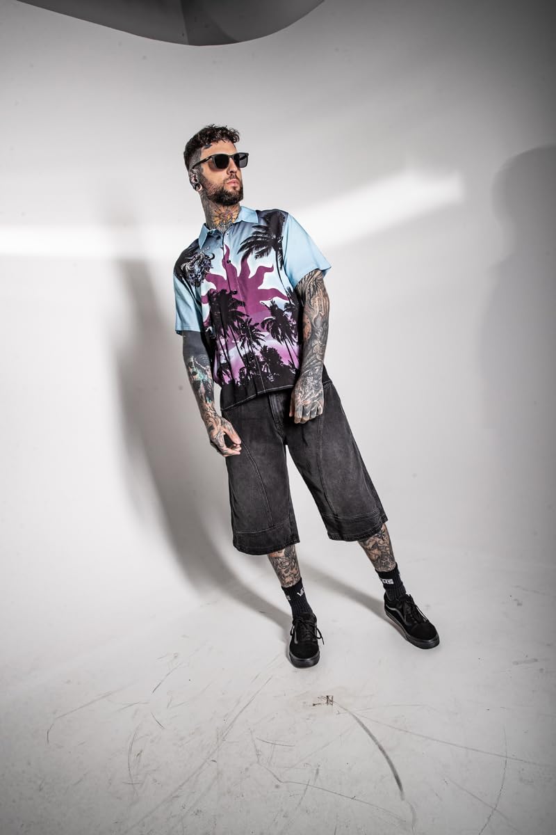 red-by-emp-schwarze-baggy-shorts-herren-l-knielang image 3