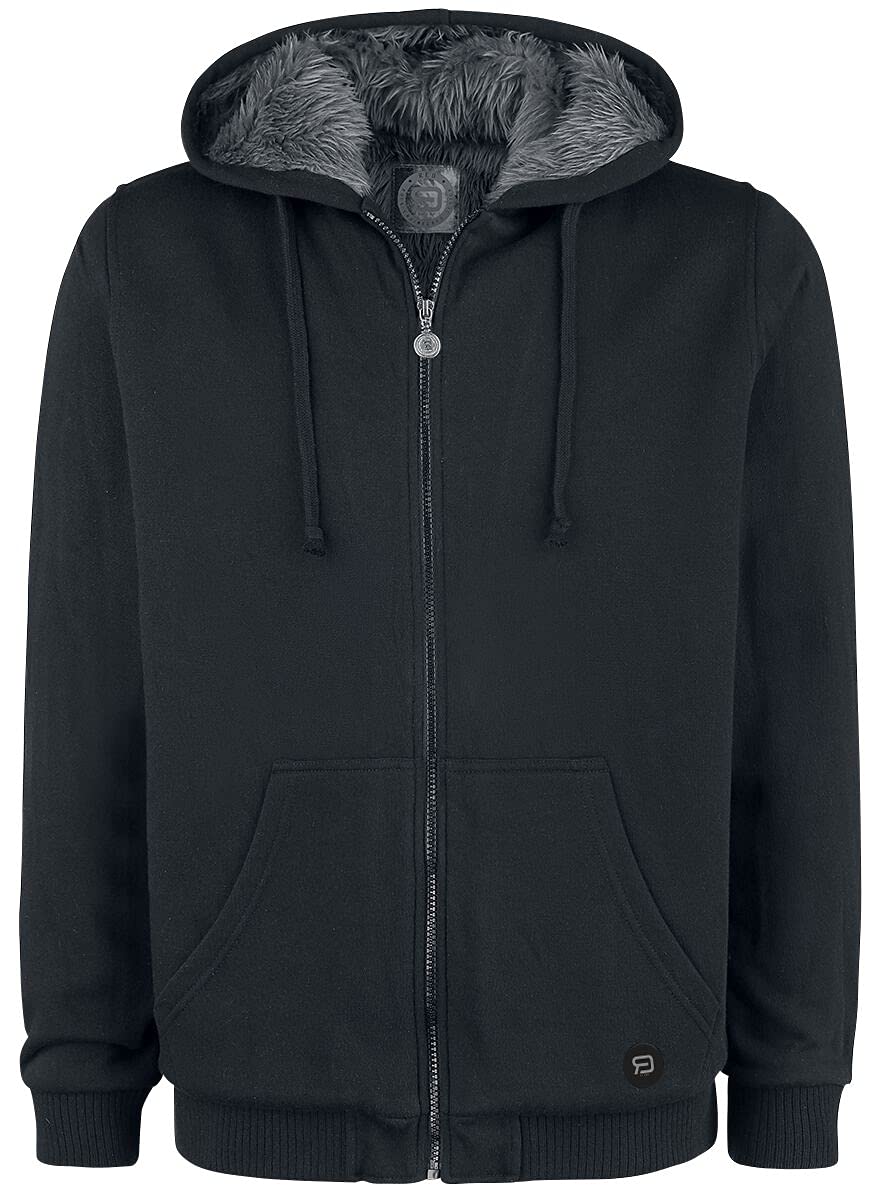 red-by-emp-sweatshirtjacke-fellkapuze-schwarz-herren image 1