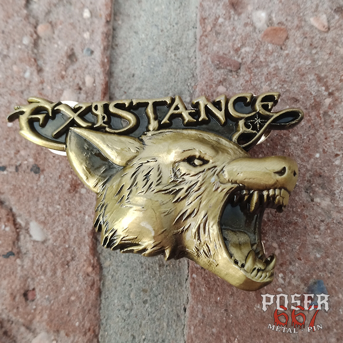 existance-wolf-attack-3d-pin-anstecker-antik-silber-5-cm image 3