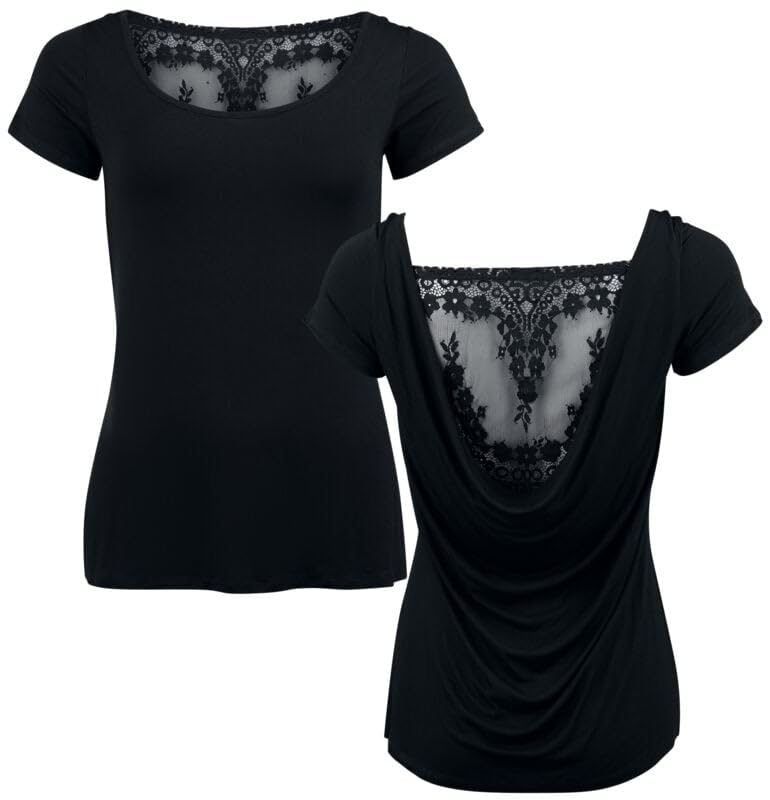 black-premium-by-emp-t-shirt-netzr-cken-damen-schwarz-m image 6