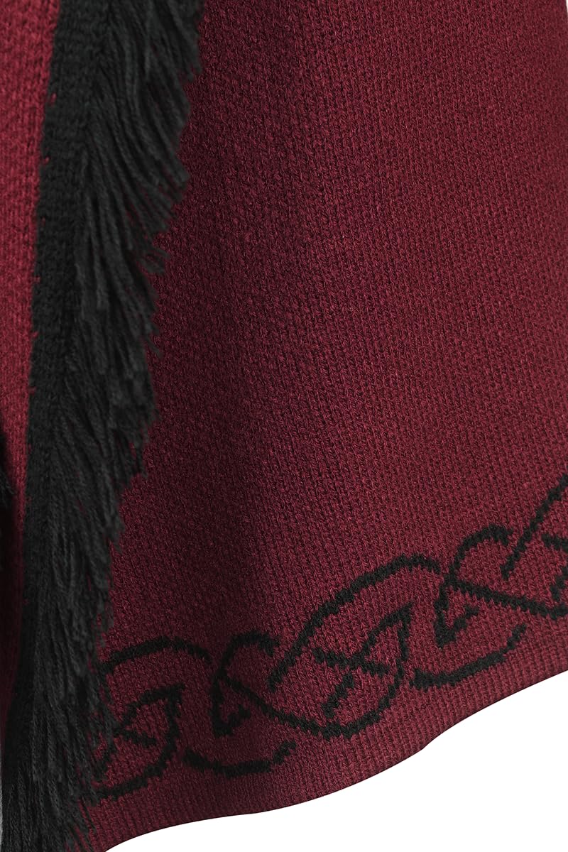 black-premium-by-emp-bordeaux-cardigan-damen-strickjacke-ornamente image 2