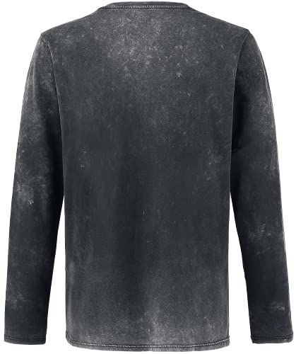 black-premium-vintage-langarmshirt-longsleeve-s-grau-patch image 8