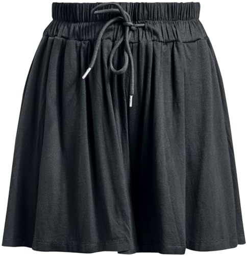 black-premium-by-emp-damen-sweatshorts-schwarz-rock-optik image 5