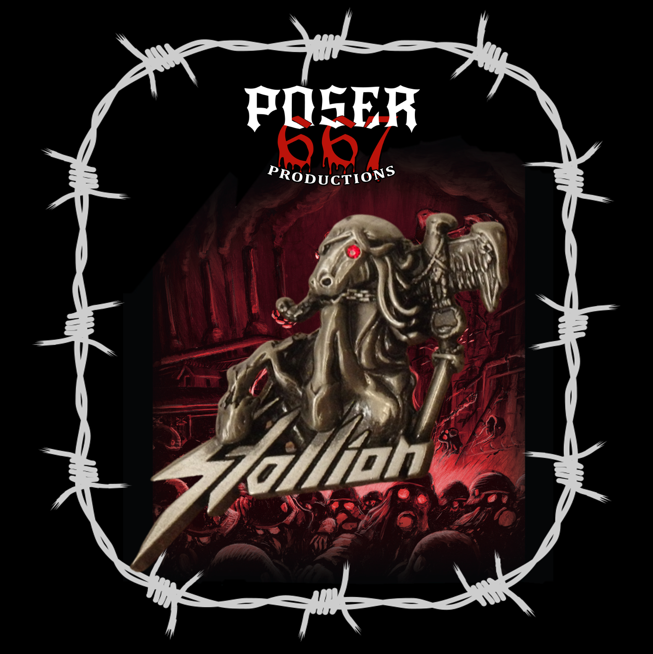 poser667-stallion-from-the-dead-3d-pin-5-cm-silber-rot image 1