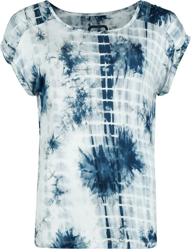red-by-emp-wei-blaues-batik-t-shirt-damen image 1