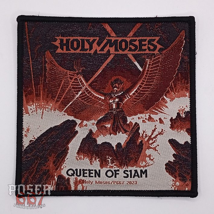 poser667-holy-moses-queen-of-siam-patch-9x9cm-schwarzer-rand image 3