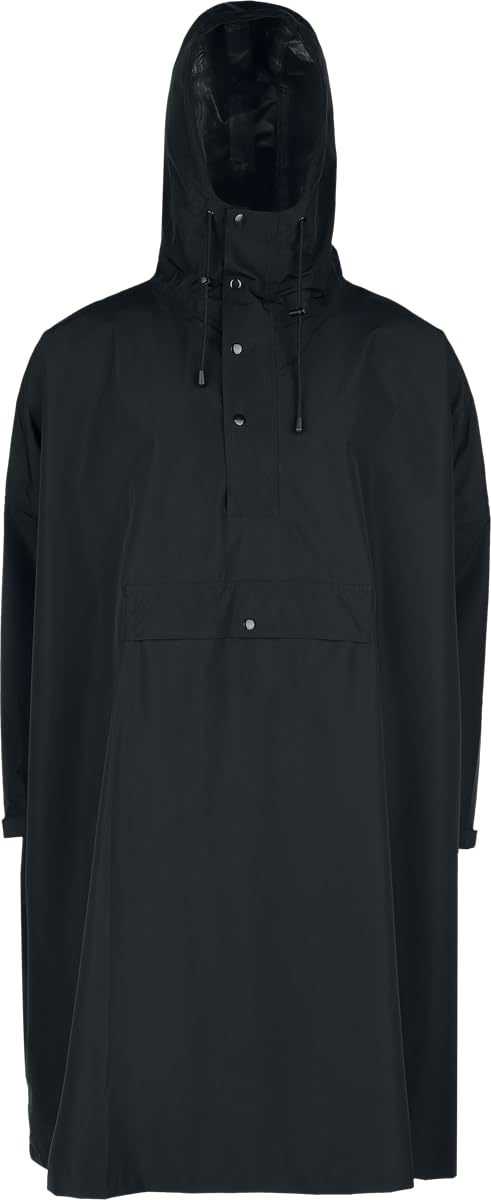 red-by-emp-m-ntel-unisex-regenmantel-schwarz-kapuze image 2