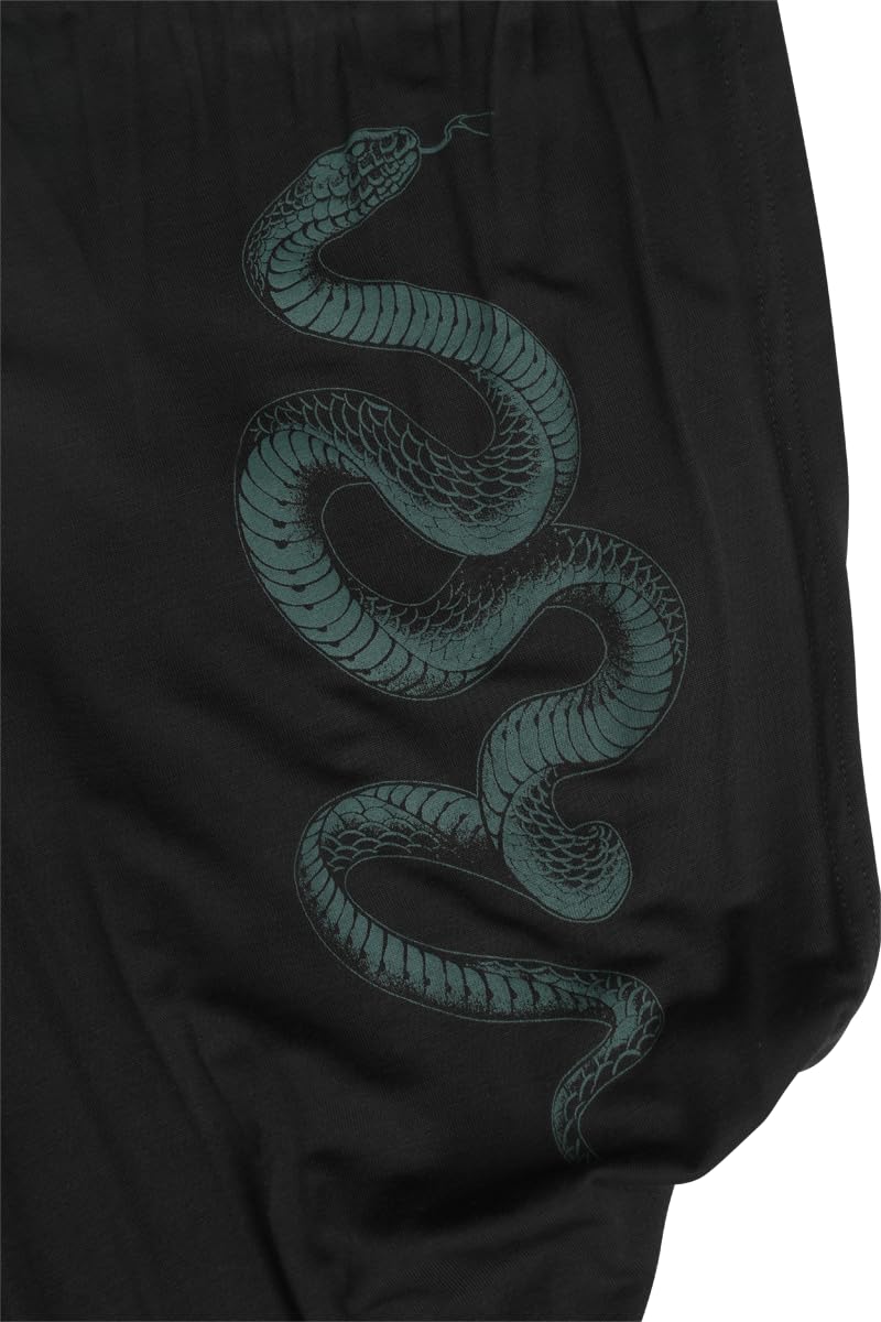 black-premium-by-emp-damen-t-shirt-schwarz-gr-n-schlangen image 2