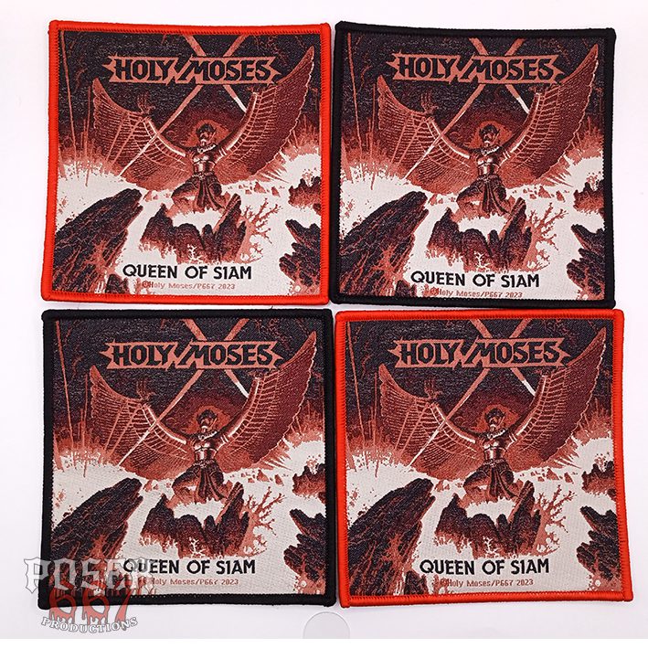 poser667-holy-moses-queen-of-siam-patch-9x9cm-schwarzer-rand image 2
