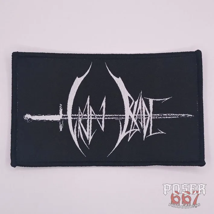 poser667-iron-blade-logo-patch-aufn-her-10-cm image 1
