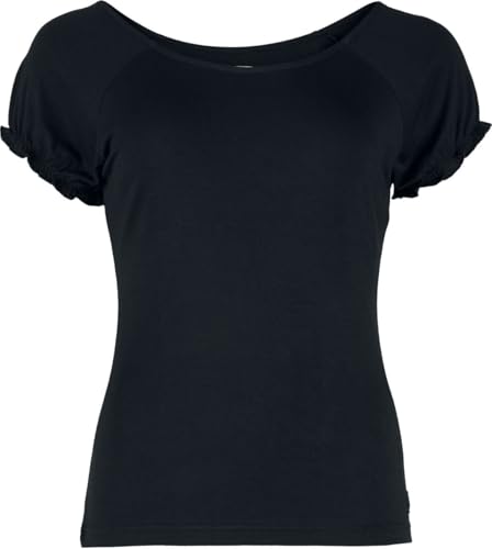 red-by-emp-schwarzes-basic-t-shirt-mit-r-schen-elastisch image 7